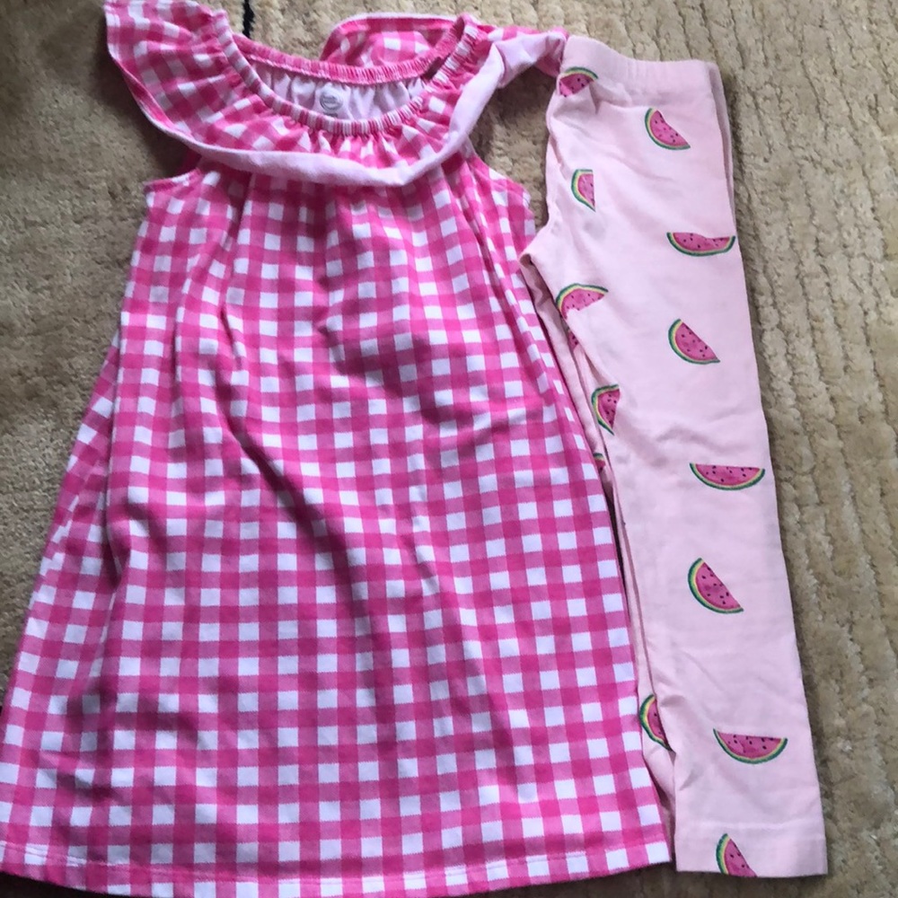 EUC Bundle Summer Dress& Leggings size 5T
